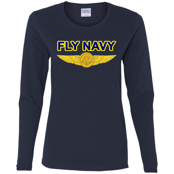 P-3C 2 Fly Aircrew Ladies' Cotton LS T-Shirt
