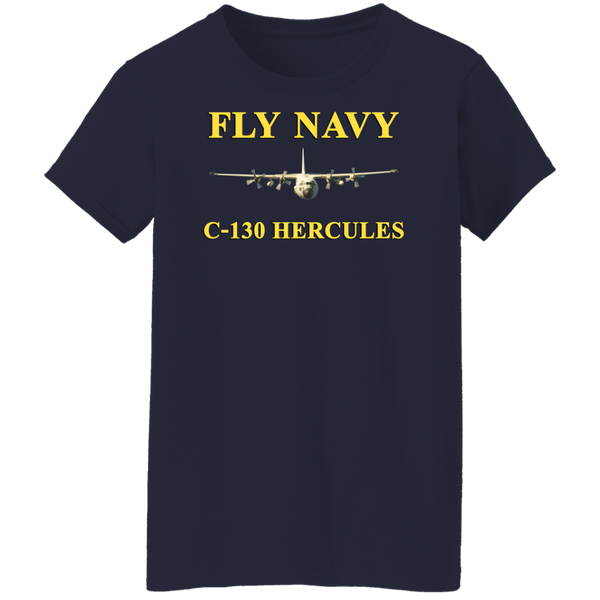 Fly Navy C-130 3 Ladies' Cotton T-Shirt