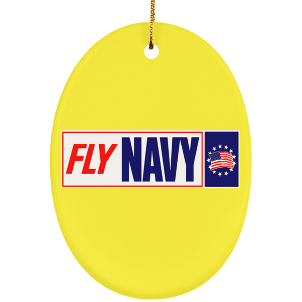 Fly Navy 1 Ornament - Oval