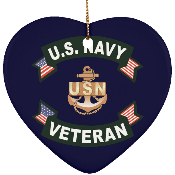 Navy Veteran 1 Ornament - Heart