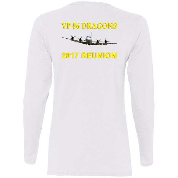 VP-56 2017 Reunion 1c Ladies' Cotton LS T-Shirt
