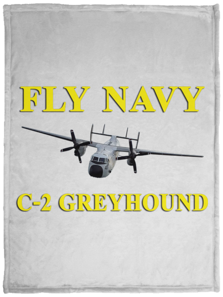 Fly Navy C-2 3 Blanket - Cozy Plush Fleece Blanket - 30x40