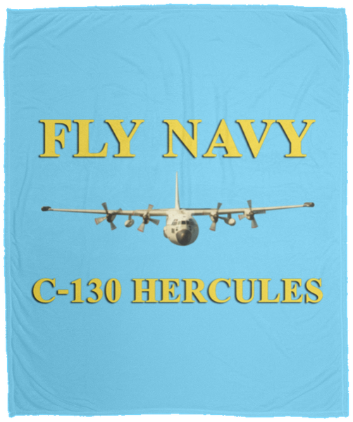 Fly Navy C-130 3 Blanket - Cozy Plush Fleece Blanket - 50x60