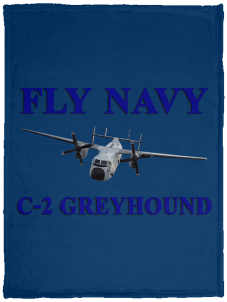 Fly Navy C-2 1 Blanket - Cozy Plush Fleece Blanket - 30x40