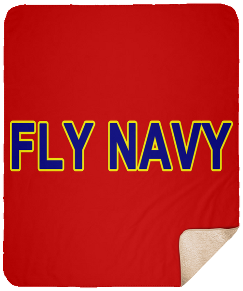 Fly Navy 2 Blanket - Sherpa 50x60