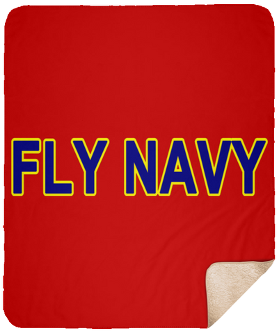 Fly Navy 2 Blanket - Sherpa 50x60