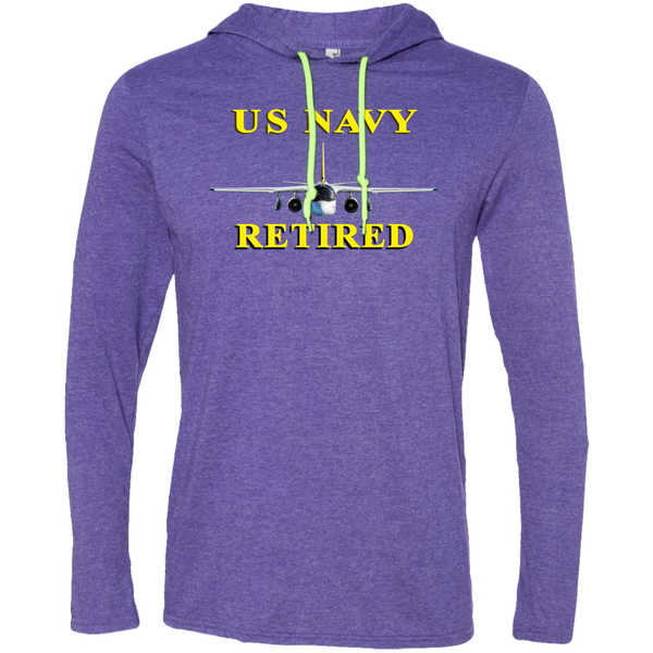 Navy Retired 2 LS T-Shirt Hoodie