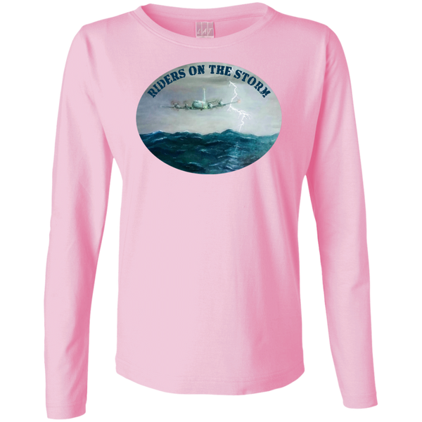 P-3 Orion Storm Riders Ladies' LS Cotton T-Shirt