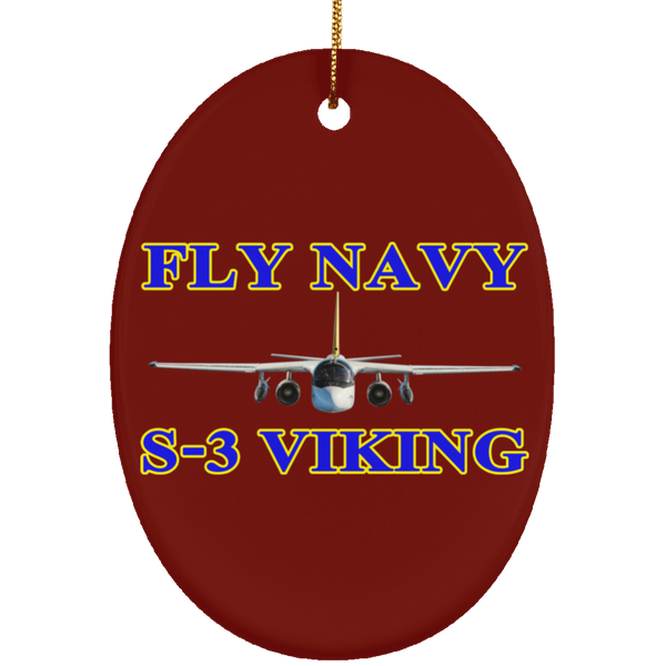 Fly Navy S-3 1 Ornament - Oval