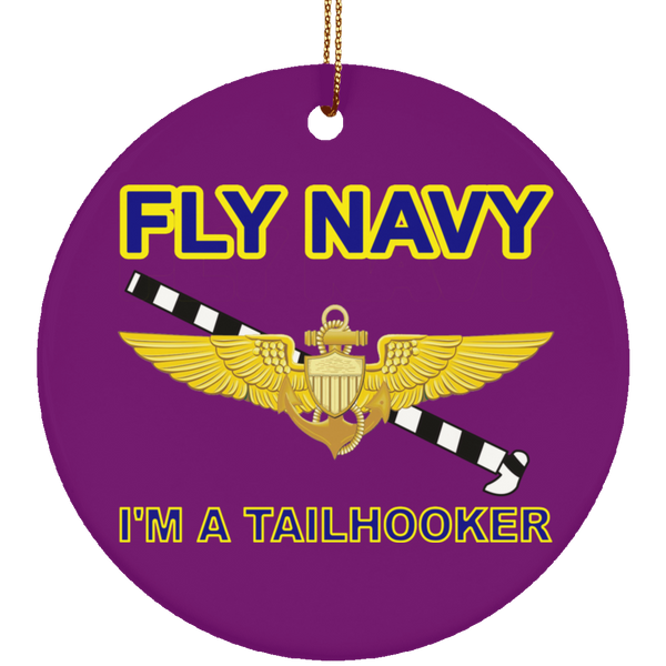 Fly Navy Tailhooker Ornament - Circle