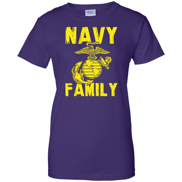 Navy Family Semper Fi Ladies' Cotton T-Shirt