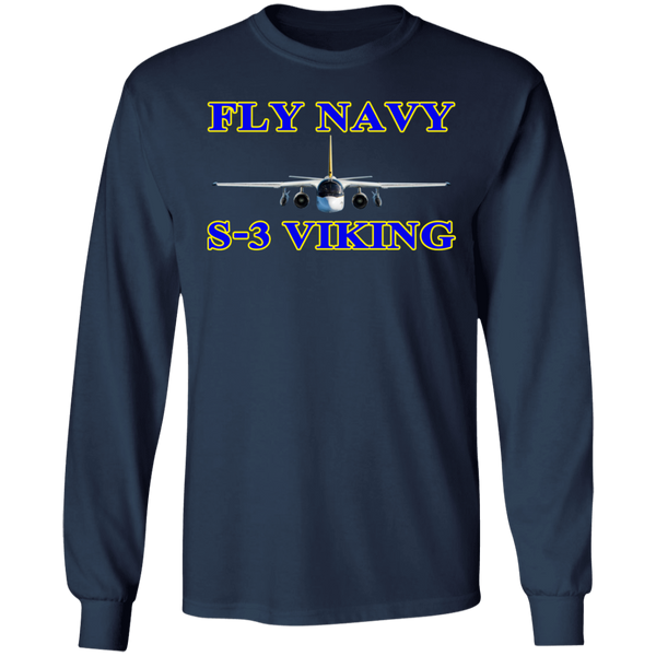 Fly Navy S-3 1 LS Ultra Cotton T-Shirt