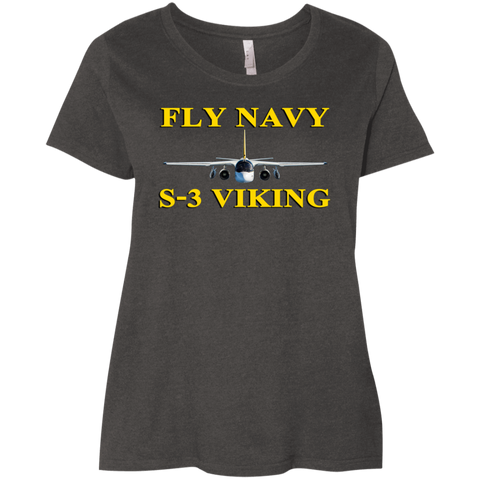 Fly Navy S-3 3 Ladies' Curvy T-Shirt