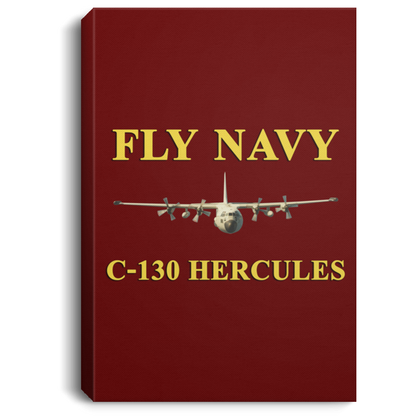 Fly Navy C-130 3 Canvas -  Portrait .75in Frame