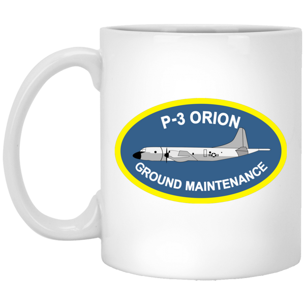 P-3 Orion 4 Ground Maint White Mug - 11oz