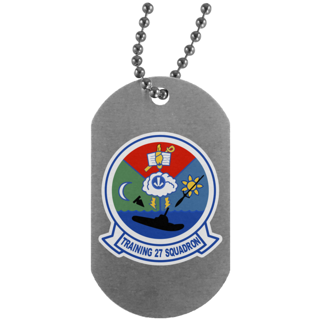 VT 27 5 Dog Tag - Silver