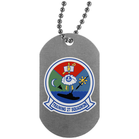 VT 27 5 Dog Tag - Silver