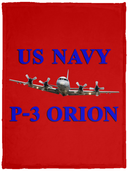 US Navy P-3 1 Blanket - Cozy Plush Fleece Blanket - 30x40