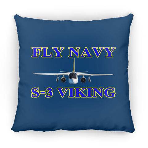 Fly Navy S-3 1 Pillow - Square - 14x14