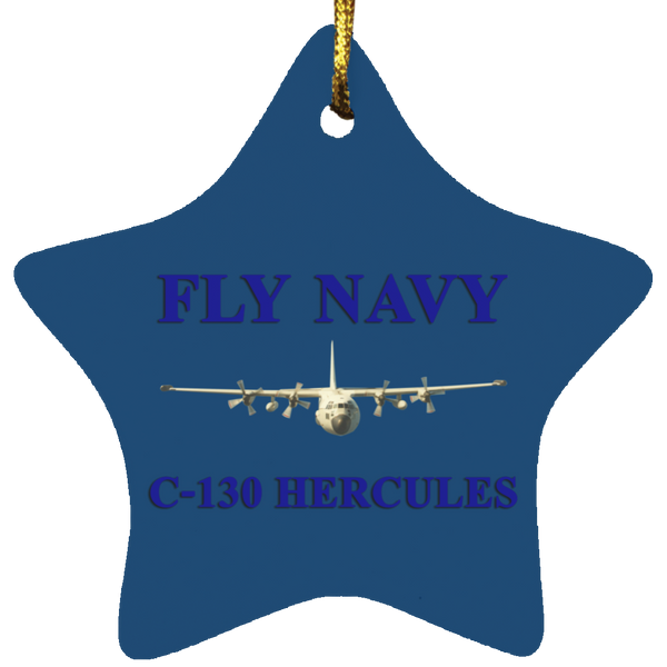 Fly Navy C-130 1 Ornament Ceramic - Star