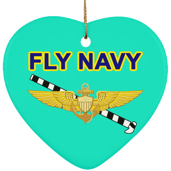 Fly Navy Tailhook 1 Ornament - Heart