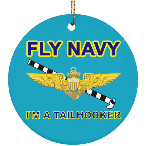 Fly Navy Tailhooker Ornament - Circle