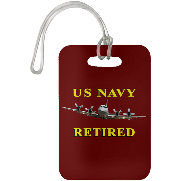 Navy Retired 1 Luggage Bag Tag