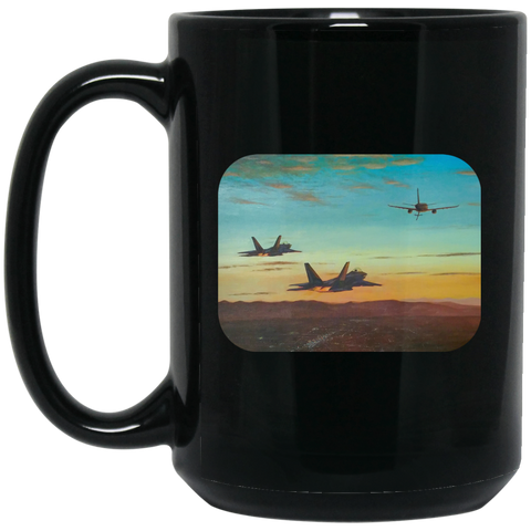 Time To Refuel 2 Black Mug - 15oz