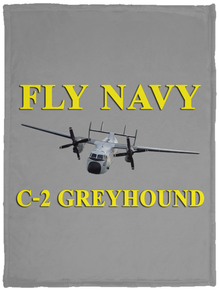 Fly Navy C-2 3 Blanket - Cozy Plush Fleece Blanket - 30x40