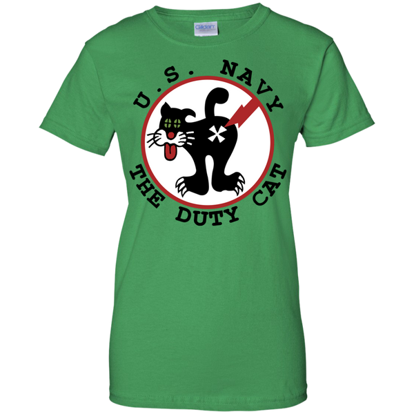 Duty Cat 2 Ladies Custom Cotton T-Shirt