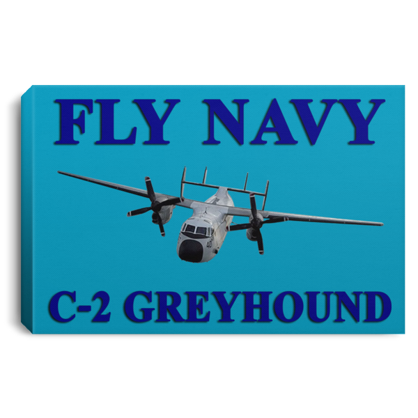 Fly Navy C-2 1 Canvas - Landscape .75in Frame