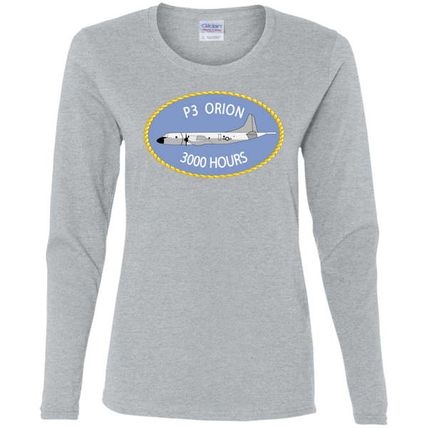 P-3 Orion 9 3000 Ladies' Cotton LS T-Shirt