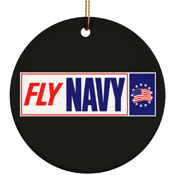 Fly Navy 1 Ornament - Circle