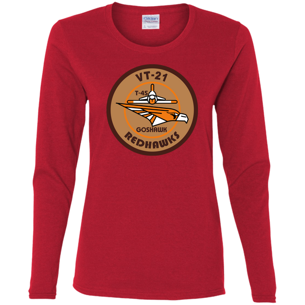 VT 21 9 Ladies' Cotton LS T-Shirt