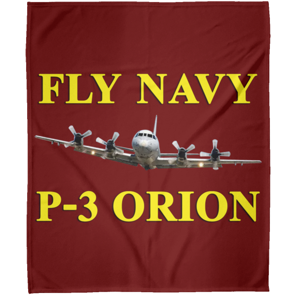 Fly Navy P-3 3 Blanket - Arctic Fleece Blanket 50x60