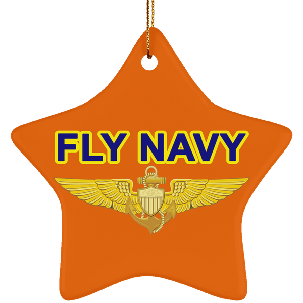 Fly Navy Aviator Ornament - Star