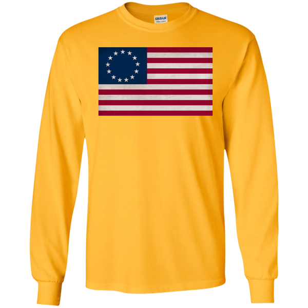 Betsy Ross Flag LS Cotton Ultra T-Shirt