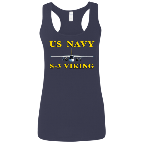 US Navy S-3 3 Ladies' Softstyle Racerback Tank