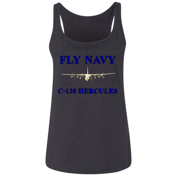 Fly Navy C-130 1 Ladies' Relaxed Jersey Tank