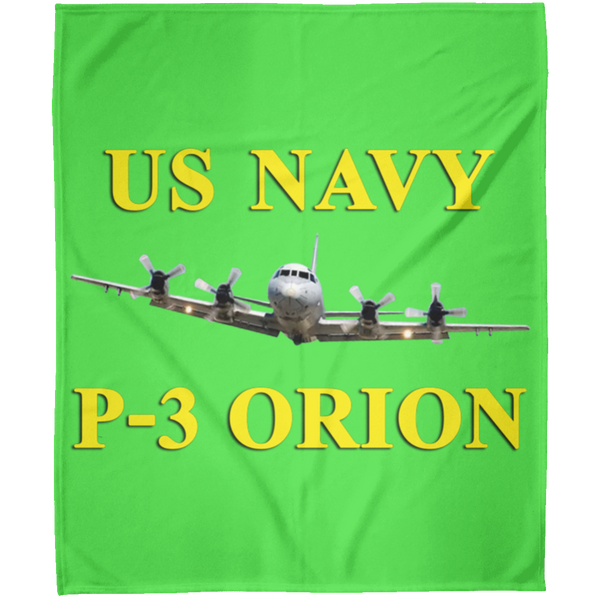 US Navy P-3 3 Blanket - Arctic Fleece Blanket 50x60