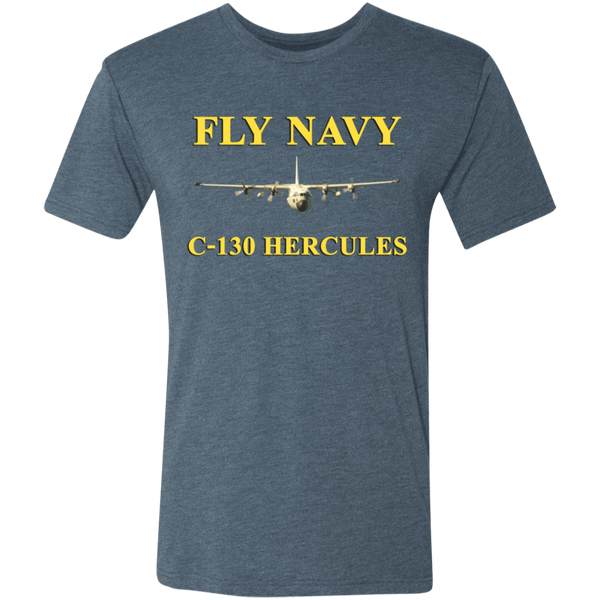 Fly Navy C-130 3 Triblend T-Shirt