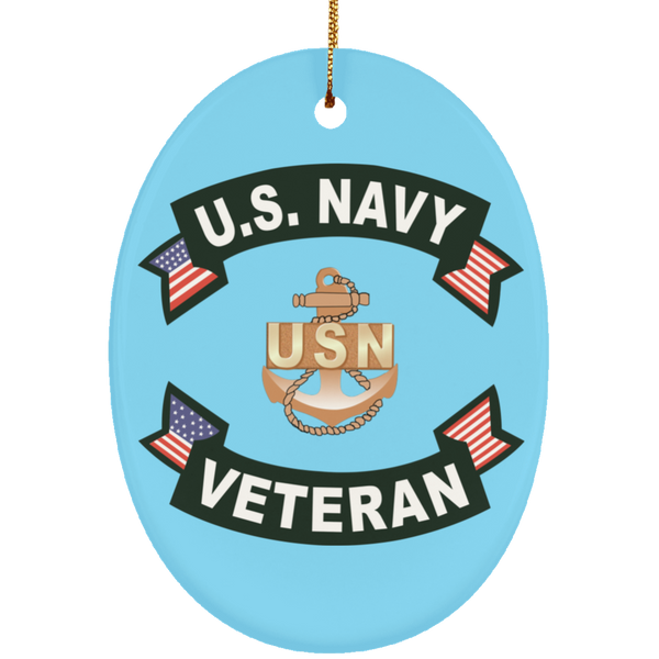 Navy Vet 1 Ornament - Oval