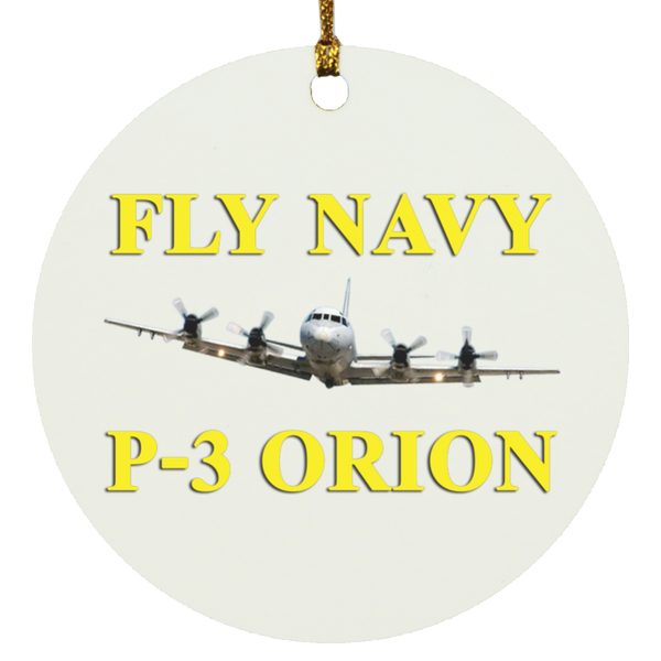 Fly Navy P-3 3 Ornament - Circle