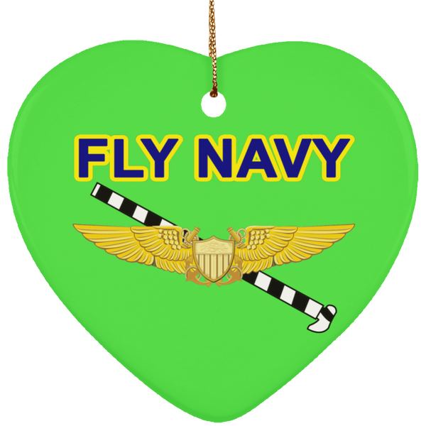 Fly Navy Tailhook 3 Ornament - Heart