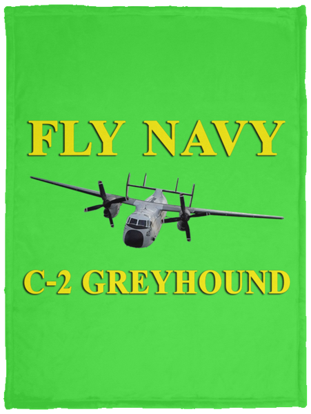 Fly Navy C-2 3 Blanket - Cozy Plush Fleece Blanket - 30x40