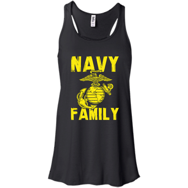 Navy Family Semper Fi 1 Flowy Racerback Tank
