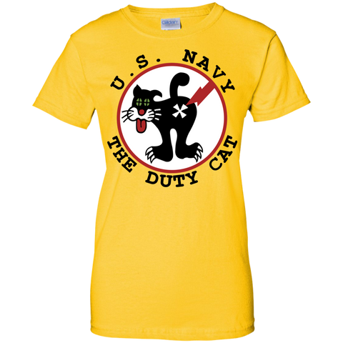 Duty Cat 2 Ladies Custom Cotton T-Shirt