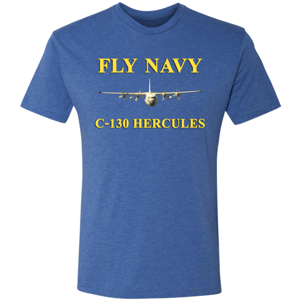Fly Navy C-130 3 Triblend T-Shirt