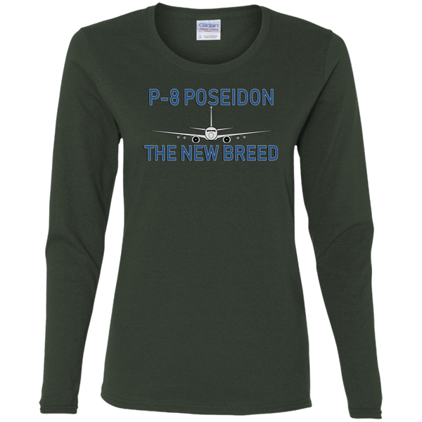 P-8 1 Ladies' Cotton LS T-Shirt