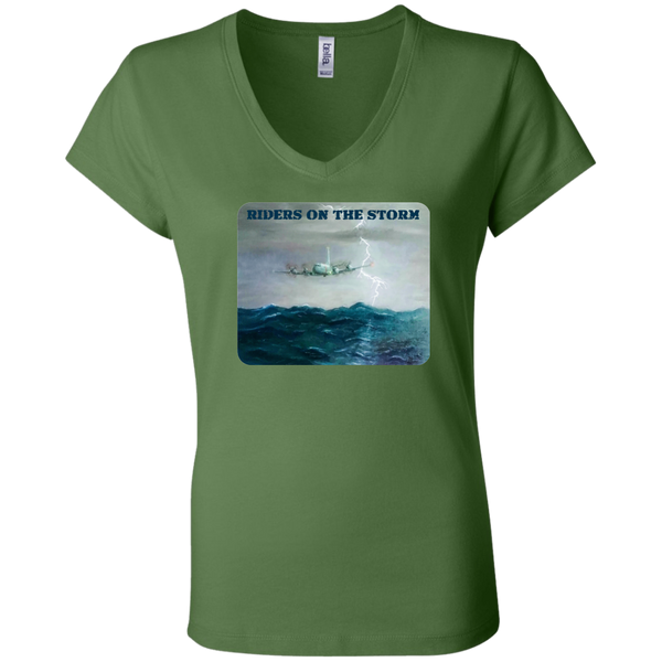 P-3 Orion Storm Riders 2 Ladies' Jersey V-Neck T-Shirt